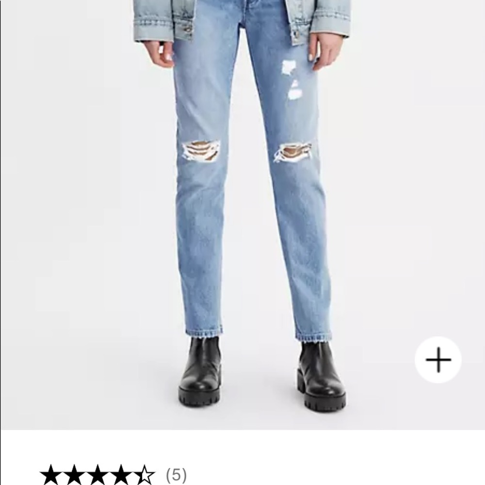 Levi’s 501 original high rise straight leg 100% cotton